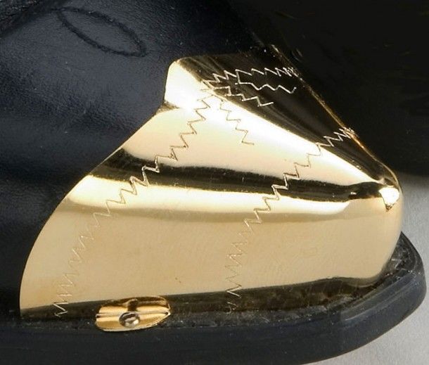 53-WX17 | Punteras bota metal dorado grabado
