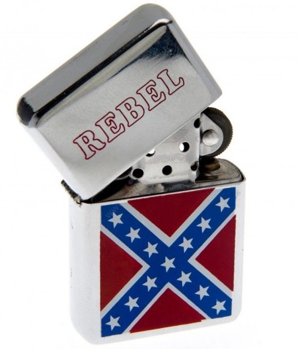 Light on with class your cigarettes and buy now this hard to find Zippo style Rebel lighter with the Southern flag, among other collectibles.