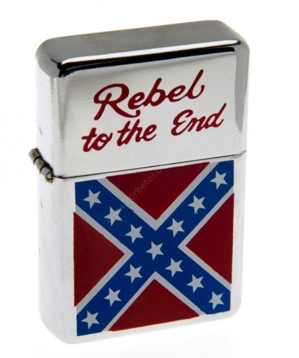 Enciende tus pitillos con clase y compra ya este encendedor estilo Zippo con la bandera confederada, además de muchos otros artículos rebeldes.