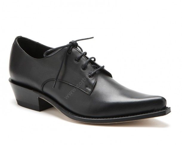 5717 Mezcal Sedalin Negro | Wear a pair of elegant Sendra black fine toe cowboy shoes for men