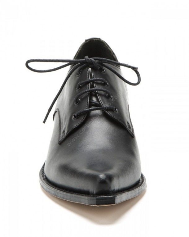 5717 Mezcal Sedalin Negro | Luce unos magníficos zapatos negro estilo cowboy de punta fina Sendra Boots para hombre