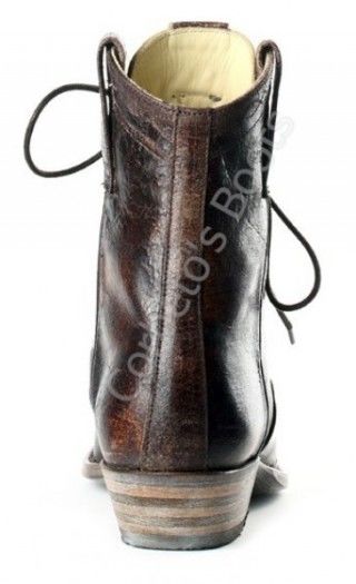 5786 JC Barbados Quercia | F. J. Sendra ladies distressed brown leather laced ankle cowboy boot