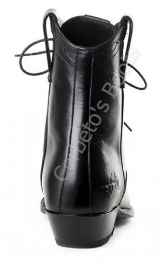 5786 JC Sedalín Negro | F. J. Sendra ladies black leather laced ankle cowboy boot