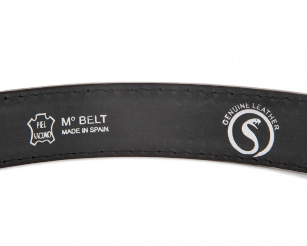 Cinturón unisex artesanal piel de pitón negro