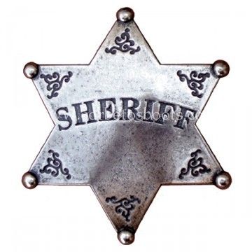 Antique silver sheriff badge