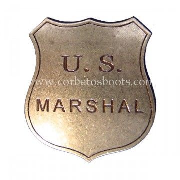 Antique gold look U.S. Marshal shield badge