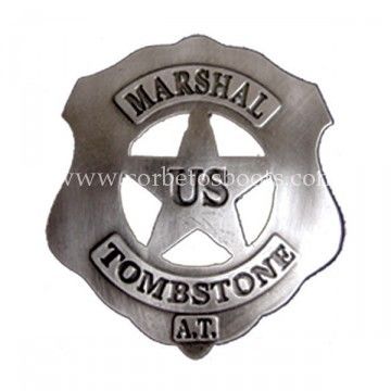Insignia U.S. Marshal de Tombstone con estrella central