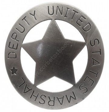 Insignia redonda con estrella ayudante de U.S. Marshal