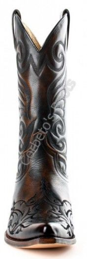6056 Javi Britnes Flo Marron | Sendra mens tribal embroidery copper color leather cowboy boots