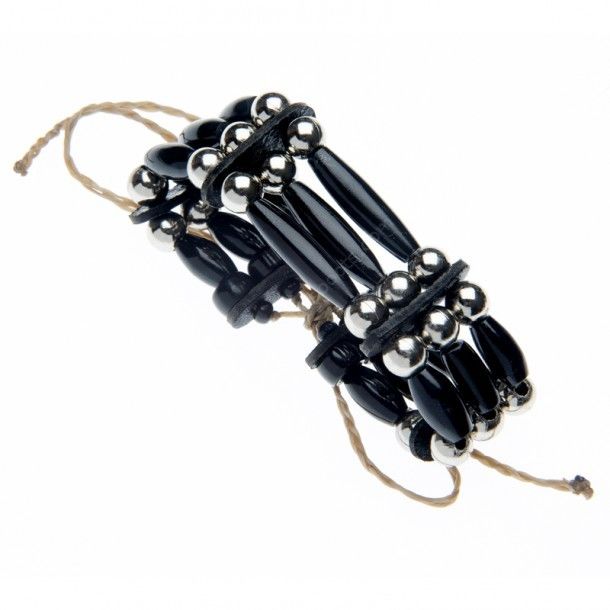 Buy and get now at our online shop this amazing Native American handcrafted unisex antique black horn bracelet made at a USA Sioux reservation.