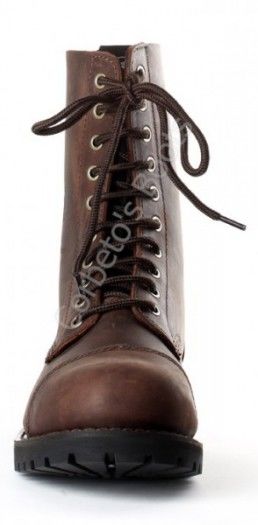6478 Get Crazy Horse Brown | Sendra greased brown leather steel toe logger boot