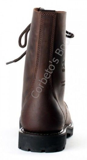 6478 Get Crazy Horse Brown | Sendra greased brown leather steel toe logger boot