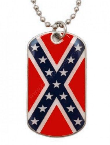 66-RebelDogTag | Placa identificativa bandera Confederada