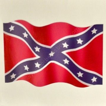 66-Rebel Sticker | Waving Confederate flag sticker