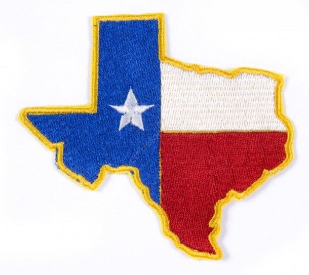 Parche bordado estado y bandera Texas