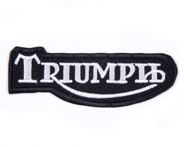 Los amantes de Triumph, marca británica de motocicletas estilo biker, ahora pueden comprar este parche bordado para ropa con su clásico logo.