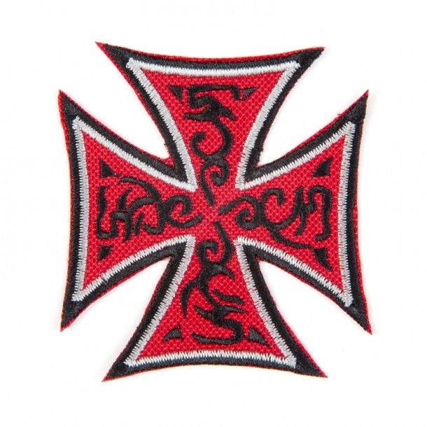 Choppers red cross tribal embroidered patch