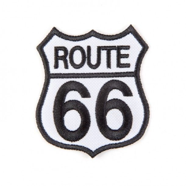 Parche escudo blanco carretera Ruta 66