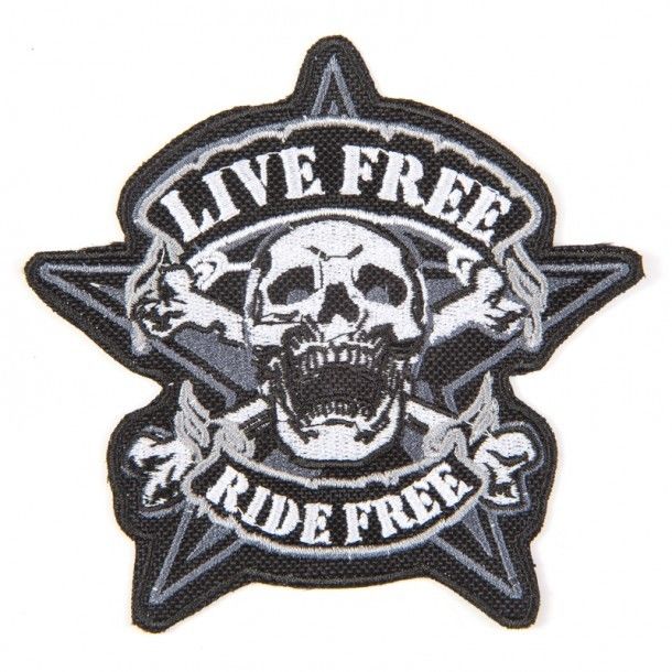 Live Free Ride Free star biker patch