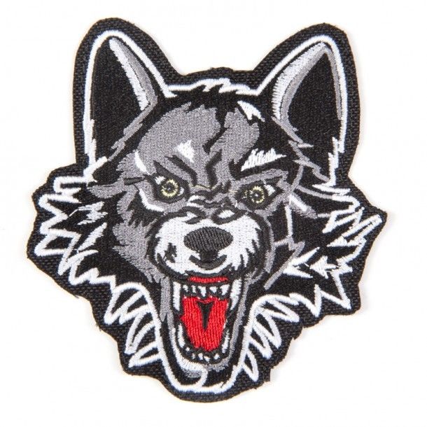 Wild wolf embroidered patch