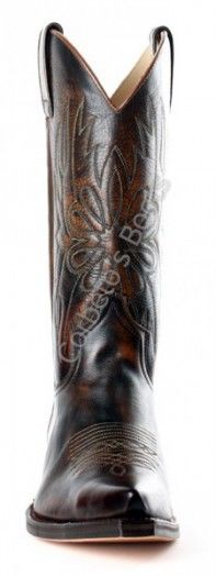 6848 Cuervo Britnes Flo Marron | Sendra unisex brown cow leather classic cowboy boots