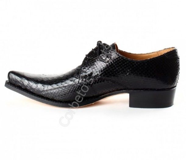 6880 Mezcal Pitón Barriga Panizo | Zapato Sendra piel pitón color negro para hombre