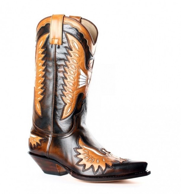 Sendra men and women cowboy boots with eagles