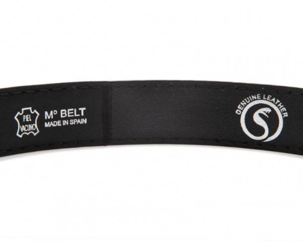 Cinturón texano Original Belts combinación piel burdeos y negra con piel de serpiente
