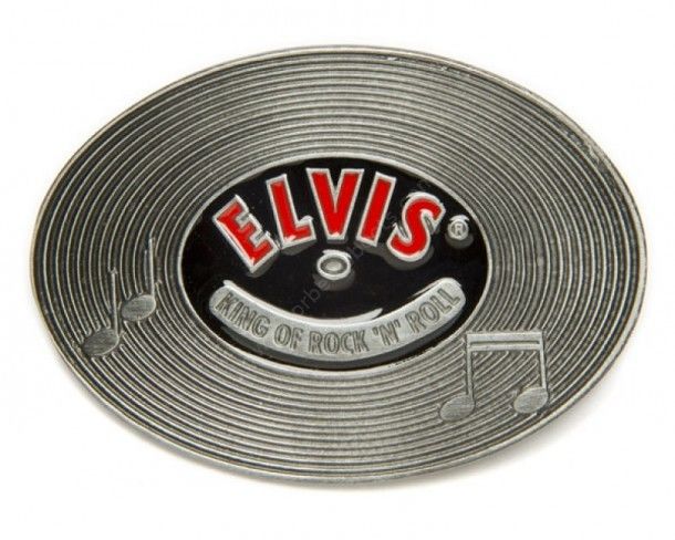 Elvis Presley vynil record belt buckle 