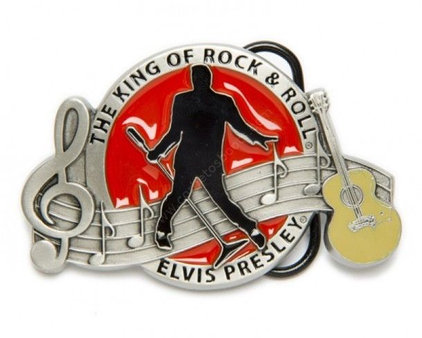 Elvis Presley The King of Rock n Roll Pin Badge