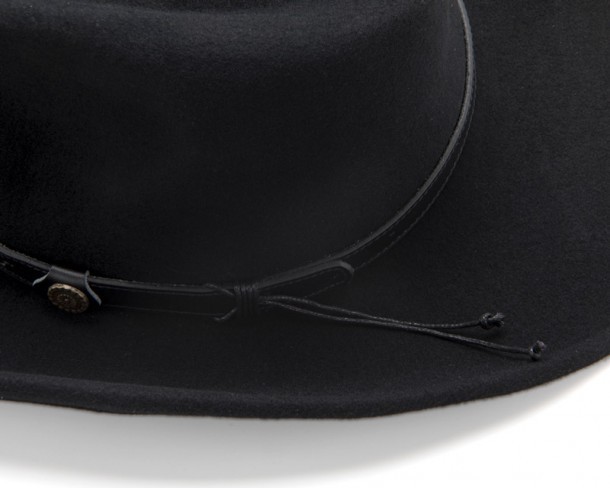 Sombrero western clásico fieltro negro repelente al agua
