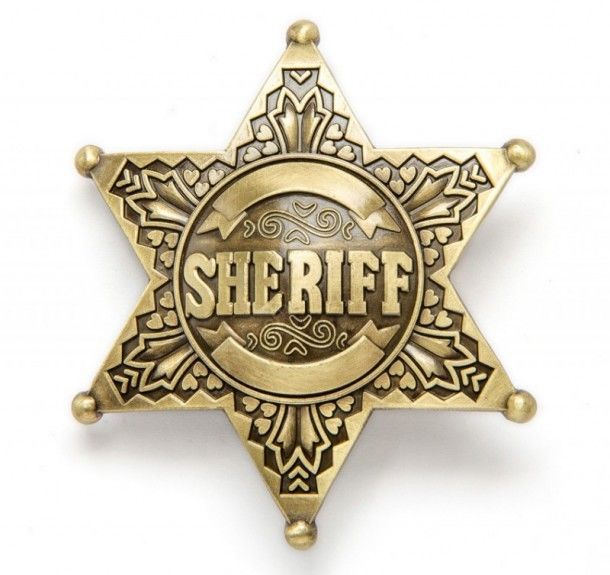 This golden sheriff badge belt buckle is awesome if you like all about western and cowboy style or law enforcement agencies like Texas Rangers.