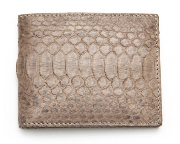 Earthtone brown color python skin Sendra cowboy wallet