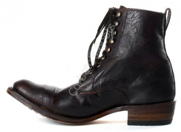 8113 Wide Barbados Quercia | Botín acordonado Sendra Boots cuero marrón desgastado