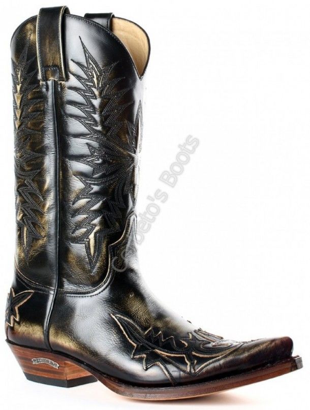 8733 Tibu Denver Tierra | Bota cowboy Sendra boots piel vacuno combinada para hombre