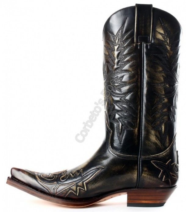 8733 Tibu Denver Tierra | Bota cowboy Sendra boots piel vacuno combinada para hombre