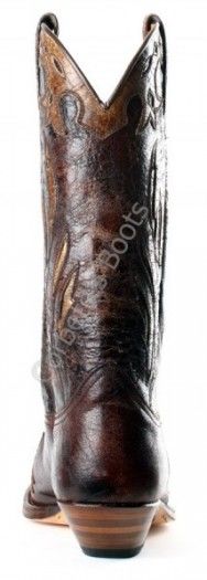 8930 Tibu Pitón Barriga Panizo 2-Barbados Quercia | Bota cowboy Sendra Boots combinación piel desgastada y piel serpiente