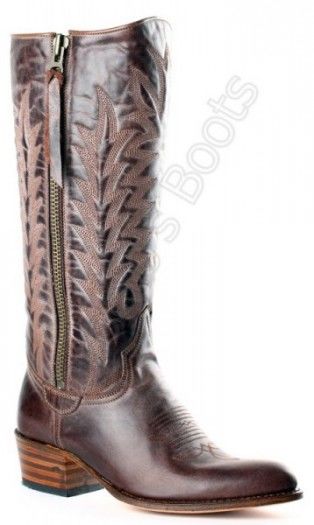 9176 Debora Vibrant Moro | Bota cowboy Sendra Boots caña alta con cremallera para mujer