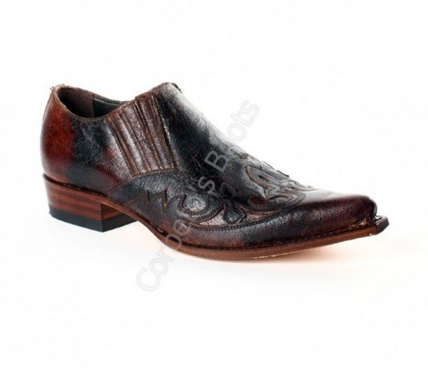 9386 Mezcal Barbados Quercia Zapato cowboy piel desgastada para hombre - Corbeto's Boots