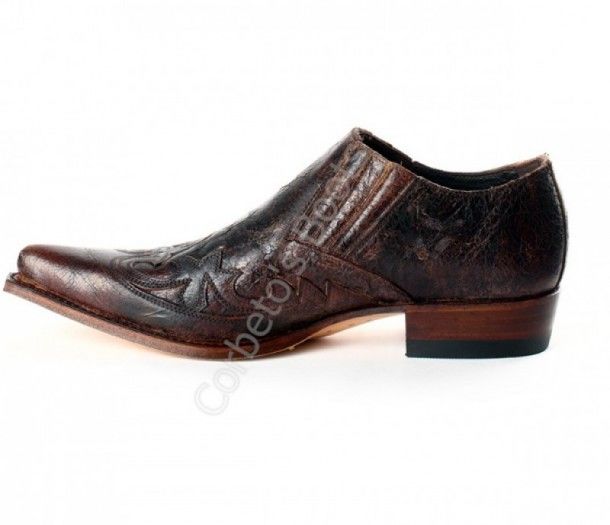 9386 Mezcal Barbados Quercia | Sendra mens distressed leather cowboy shoes