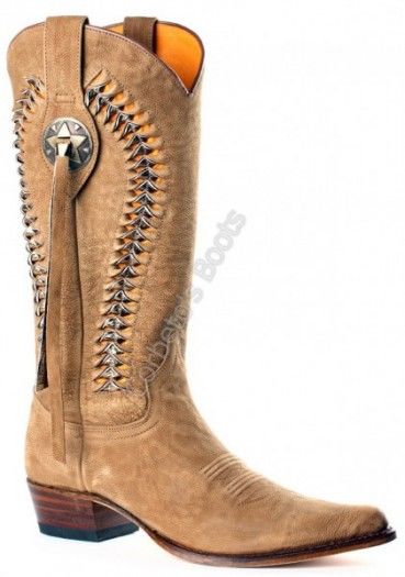 9506 Estrella Inca Oxido 498 | Ladies Sendra Boots beige cow leather cowboy boots