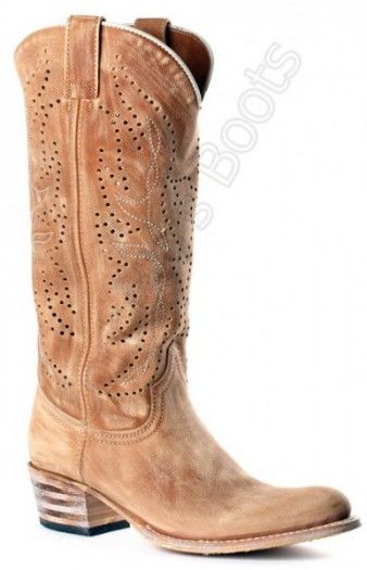9596 Debora Inca Oxido 036 | Bota cowboy Sendra Boots caña alta calada para mujer