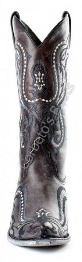9653 Cuervo Olimpia Antracita | Bota cowboy Sendra Boots para mujer piel desgastada