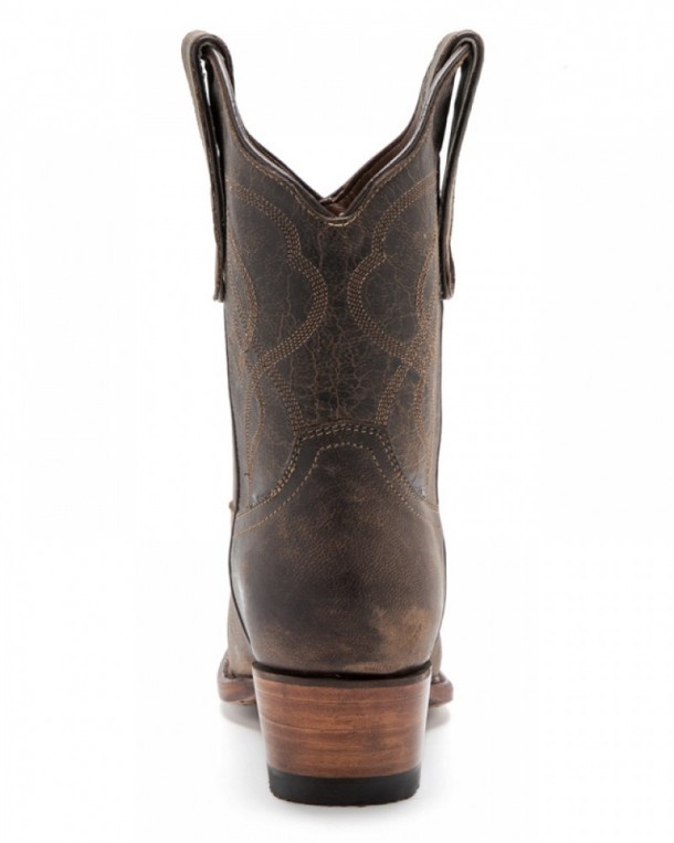 Women midcalf Mexican western fashion brown leather boots