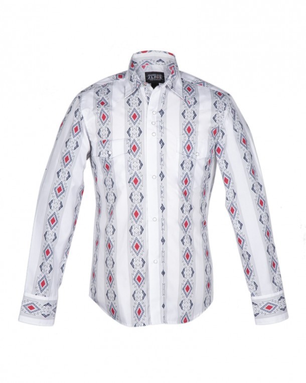 First choice vintage look white western shirt