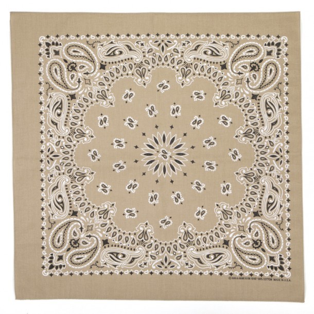 Sand color western style bandana for the neck, the perfect accessory for your western look at the best price