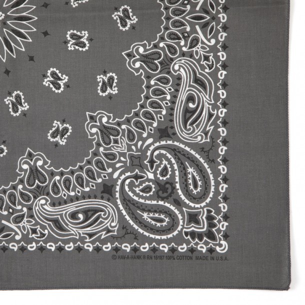 Country dance charcoal bandana at the best price and quality. Directly brought from the USA to our online shop. Buy your bandana now!