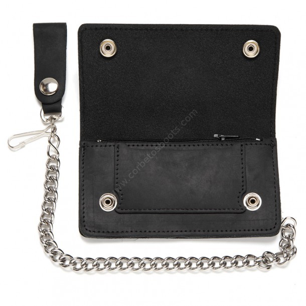 Custom style chain wallet with biker eagle
