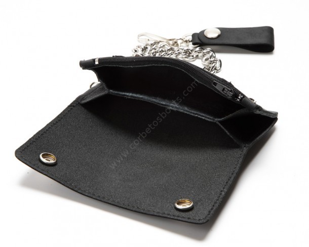 Custom style chain wallet with biker eagle