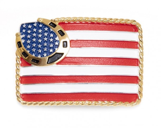 Colored American flag buckle